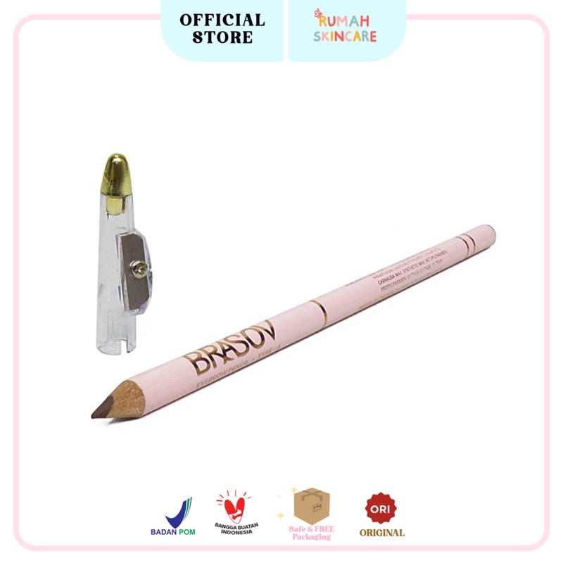 BRASOV Pensil Alis 2 In 1 Pencil dengan Serutan Type A