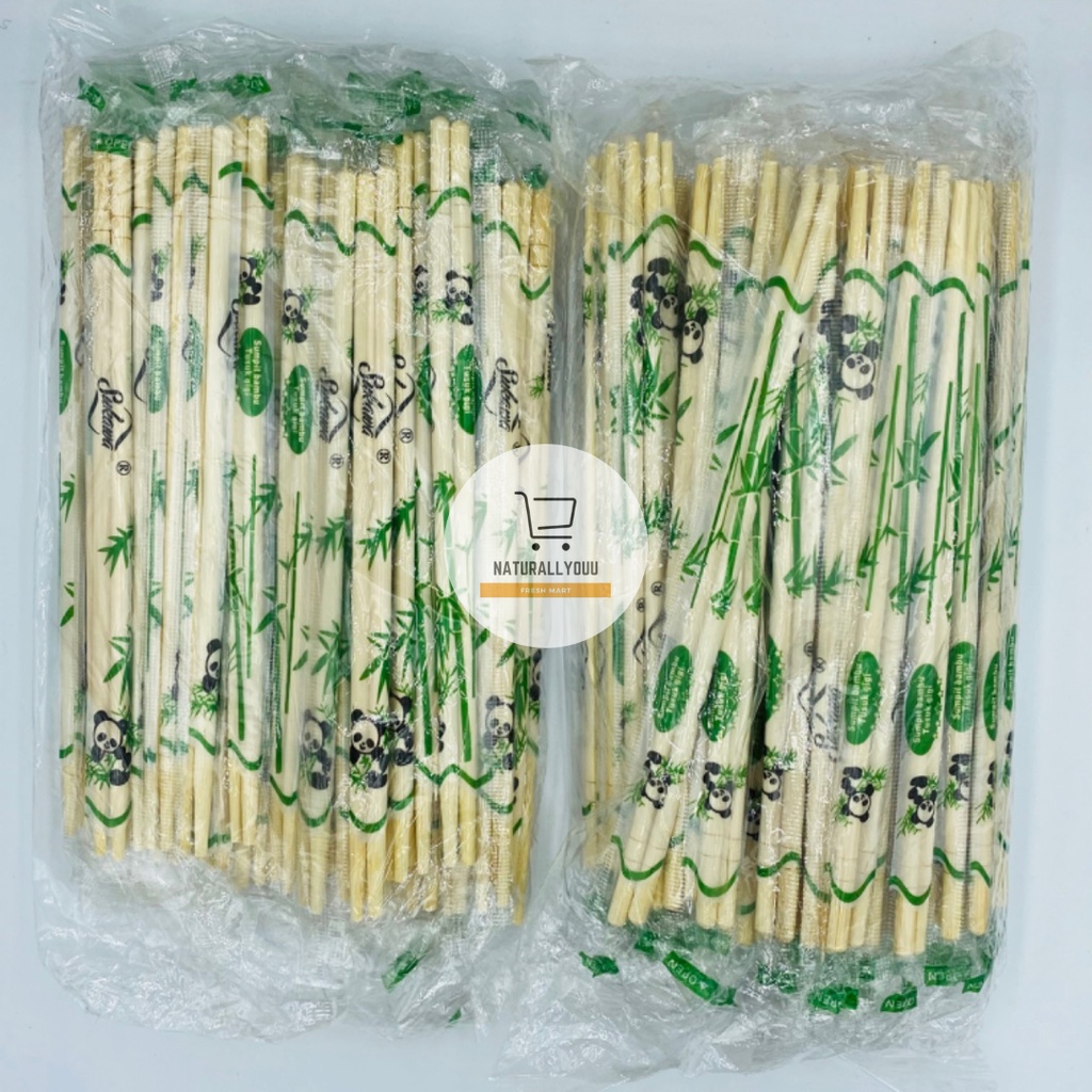 Panda Sumpit Bambu + Tusuk Gigi isi 50pasang