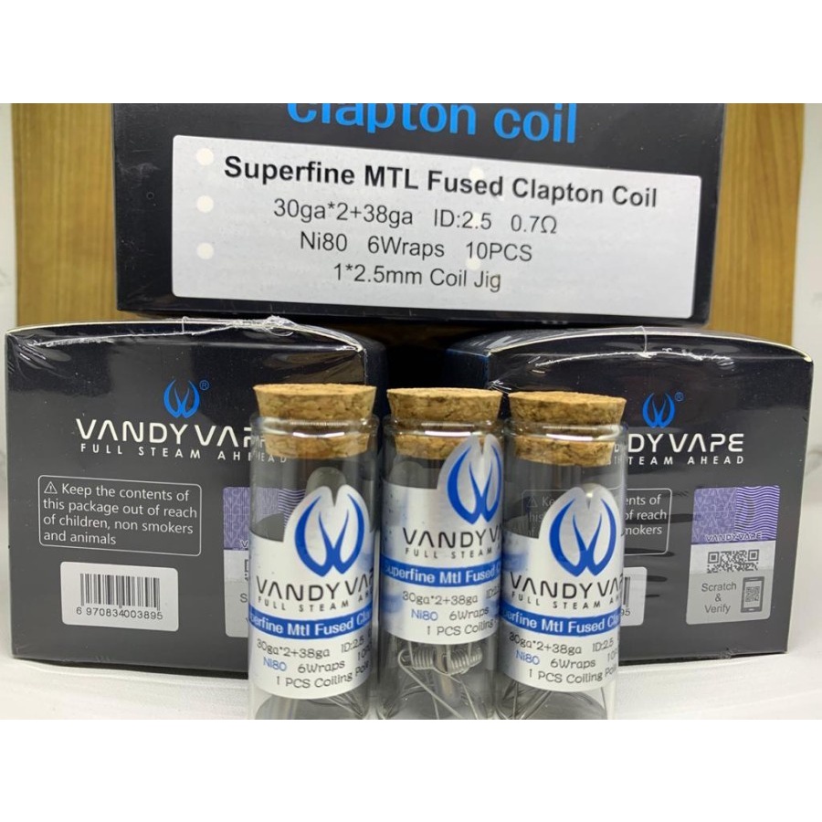 Vandy coil kawat wire superfine mtl fused clapton mtl authentic