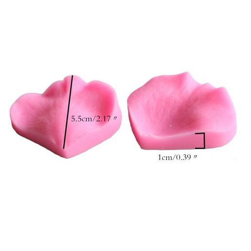 Deep Texture Silicone Mold - Rose Petal Shape #01 (2pcs)