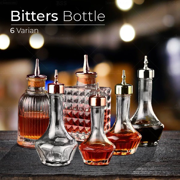 Bitter Bottle Stainless Screw Dasher Japanesse Style Elegant 30ml 50ml 100ml