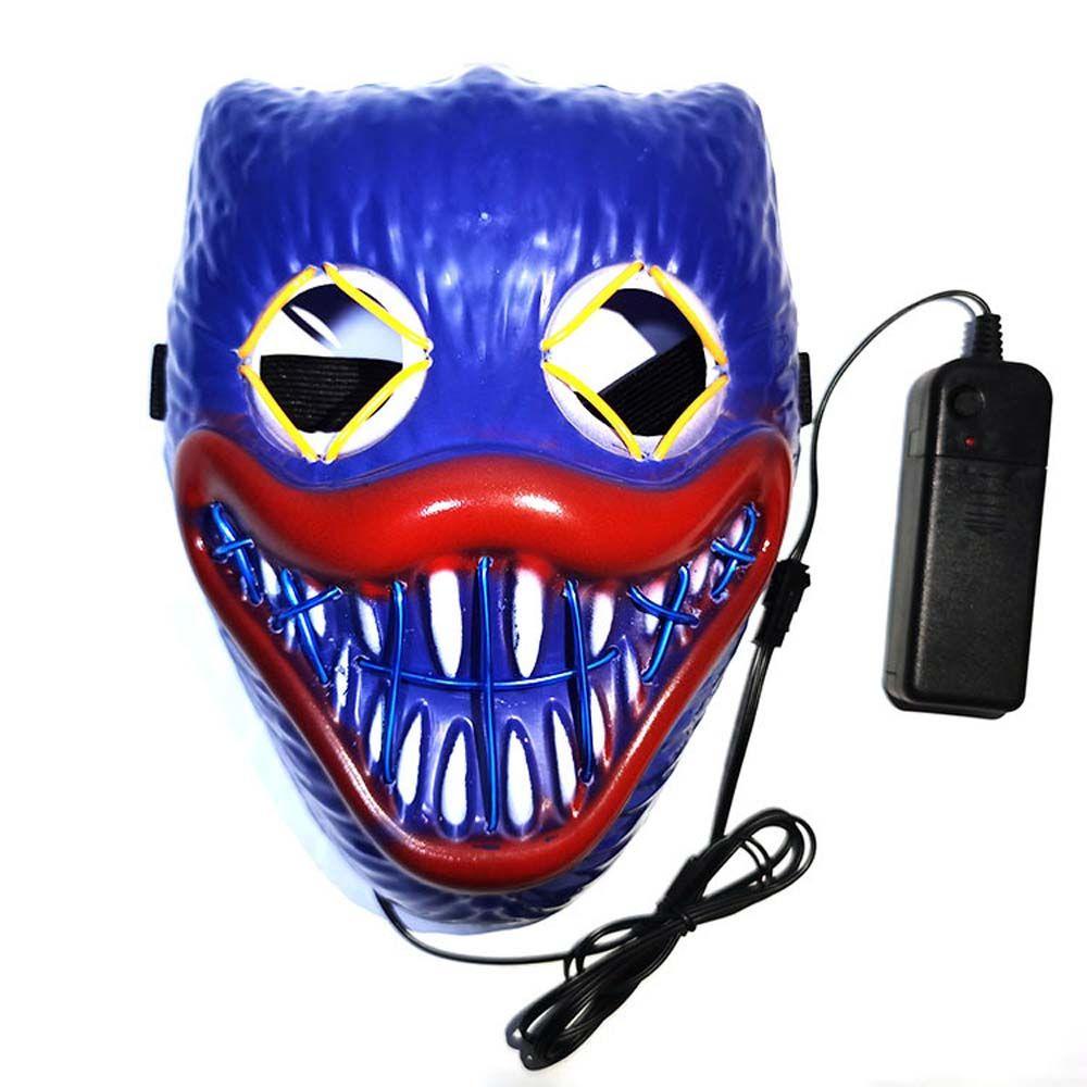 【 ELEGANT 】 Huggy Wuggy Topeng Hague Vagi Game Karakter Dance Party Party Props Party Topeng Props Cosplay Topeng Bercahaya Topeng LED Topeng Props Topeng Topeng Penuh Wajah Topeng Halloween