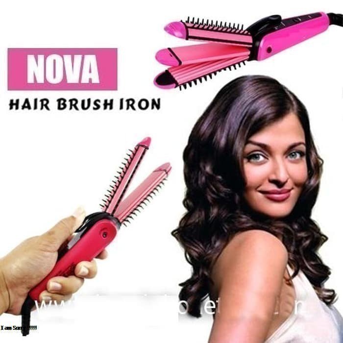 Catok Nova NHC-8890 Catokan 3in1 Curly straightener Corn Curler keriting pelurus rambut