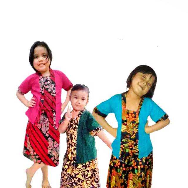 Set Kebaya Anak Kutu Baru Setelan Anak Usia 1,2,3,4,5,6,7 Tahun Kebaya Batik Murah