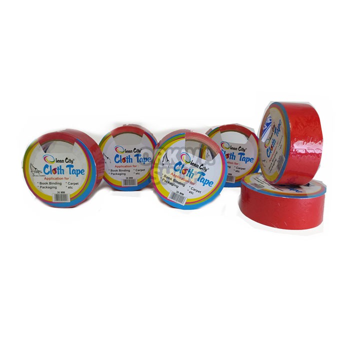 

Cloth Tape / Lakban Kain Olean City 1.5" (36 MM X 10 M) Merah