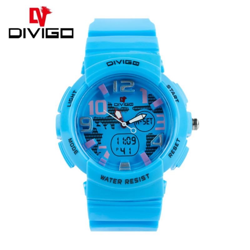 (Grosir)Jam Tangan Wanita Divigo light Water Resist/Anti Air Strap Rubber/Karet(Terima Cod)