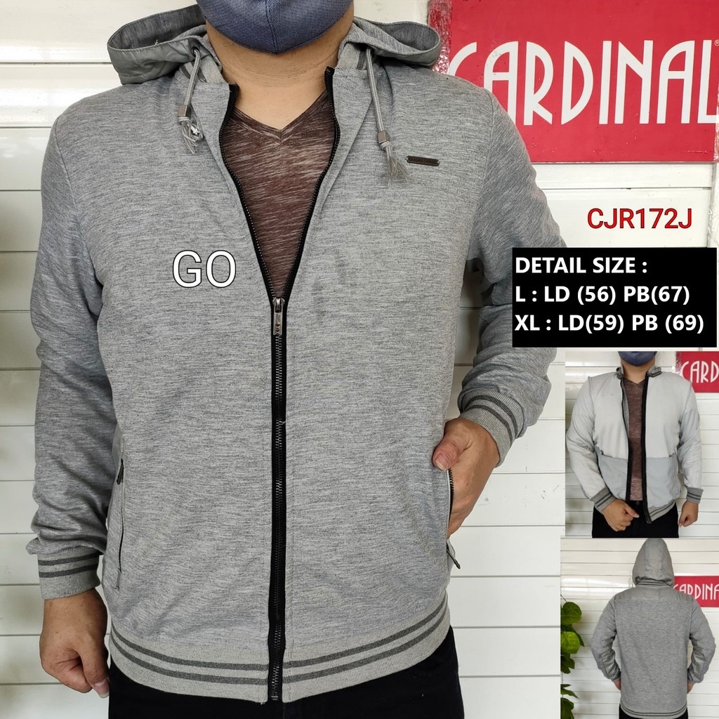 BB JKA XL-2XL CARDINAL JAKET KATUN Casual Cowok Jaket Pria Terbaru Cardinal Original Distro 100%