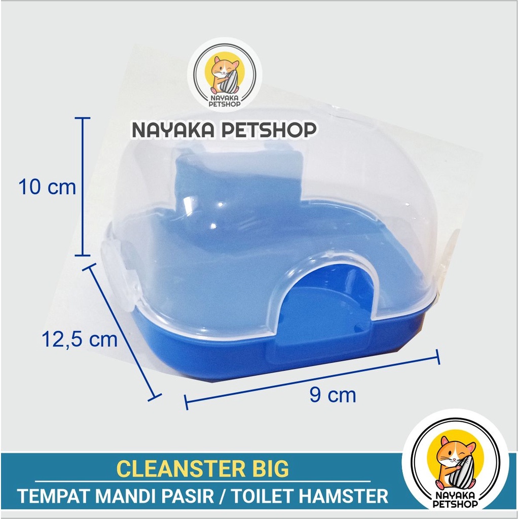 Cleanster Big Tempat Mandi Pasir Hamster Wadah Pasir Wangi Toilet Pasir Gumpal