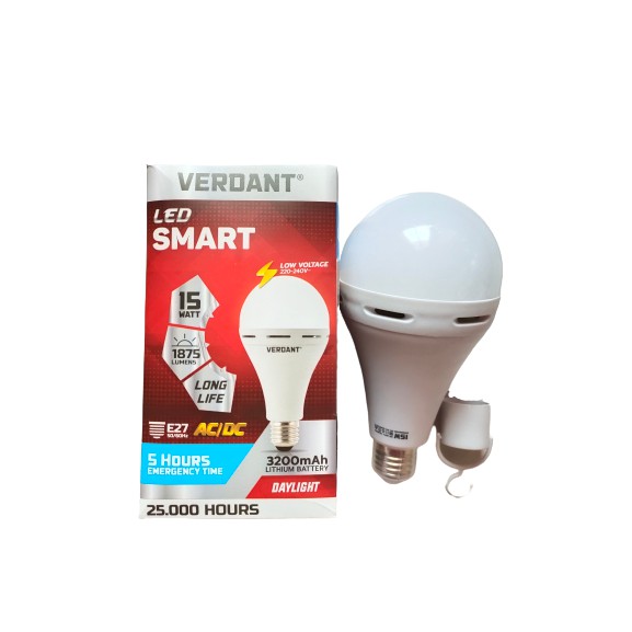 Lampu LED Verdant Smart Emergency 15 Watt AC/DC Lampu Magic