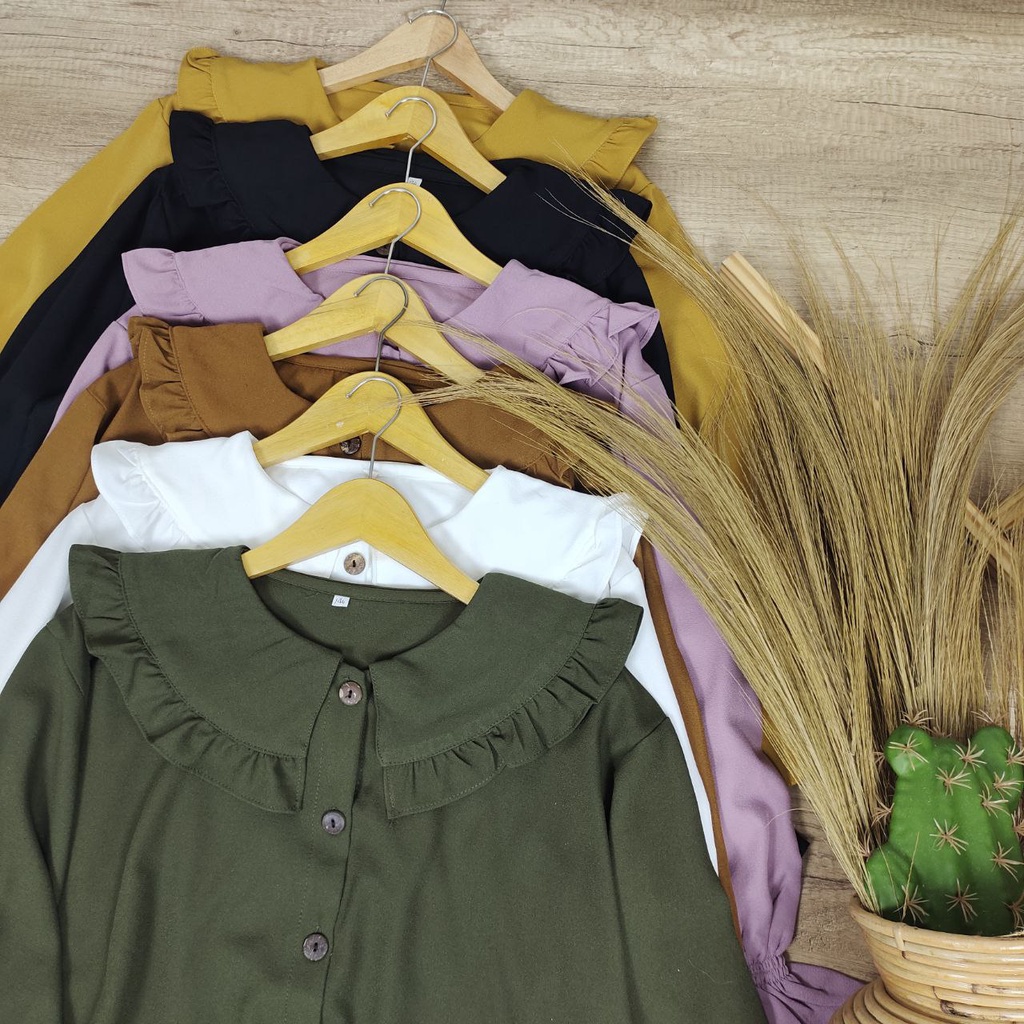 BIANKA BLOUSE  ATASAN JUMBO BIG SIZE OVERSIZE LD 120 130 140 150 BAHAN ITY CREPE (COD)-1