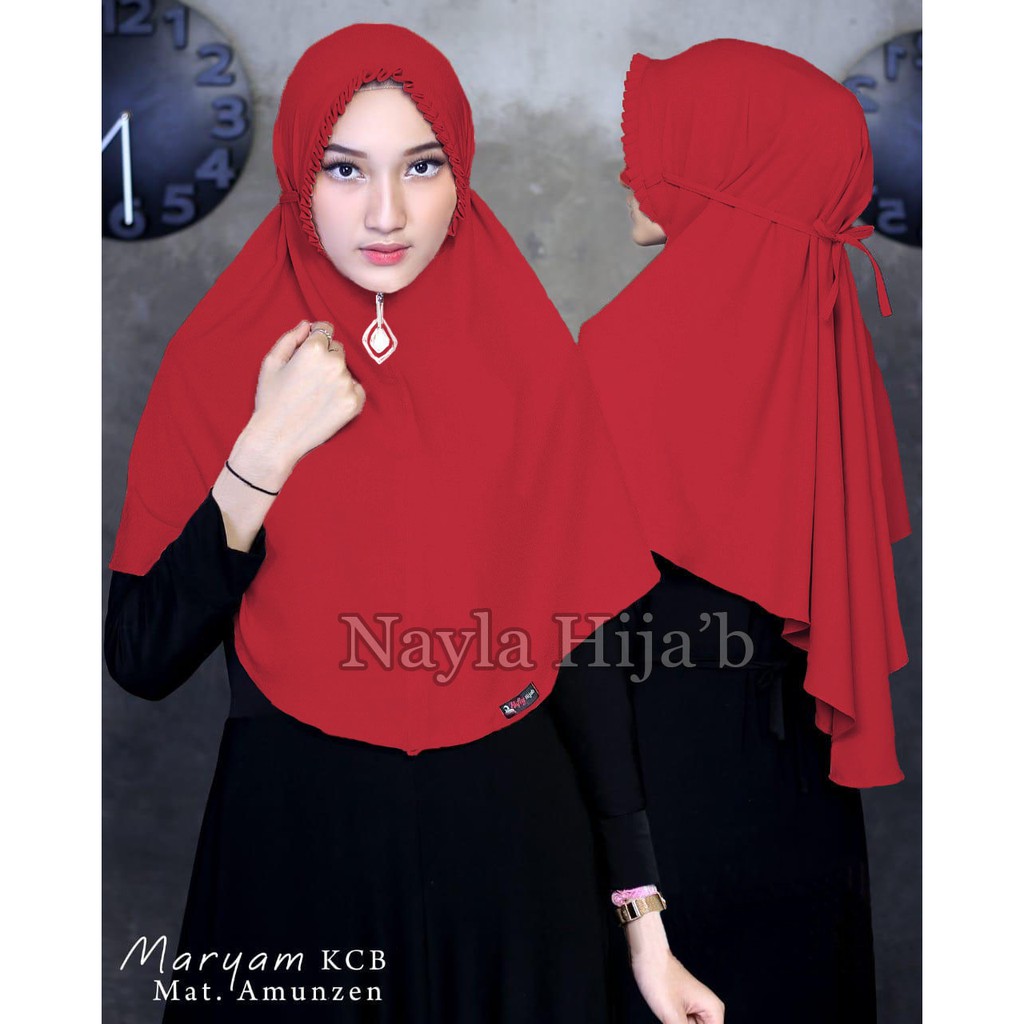 Khimar Instan Tali Jilbab Bergo Maryam KCB Kerudung Instan Tali Amunzen Nayla Hija'b