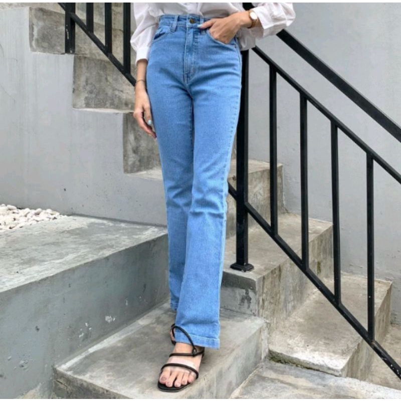 Ckey Jeans Cutbray / Celana jeans wanita ckey