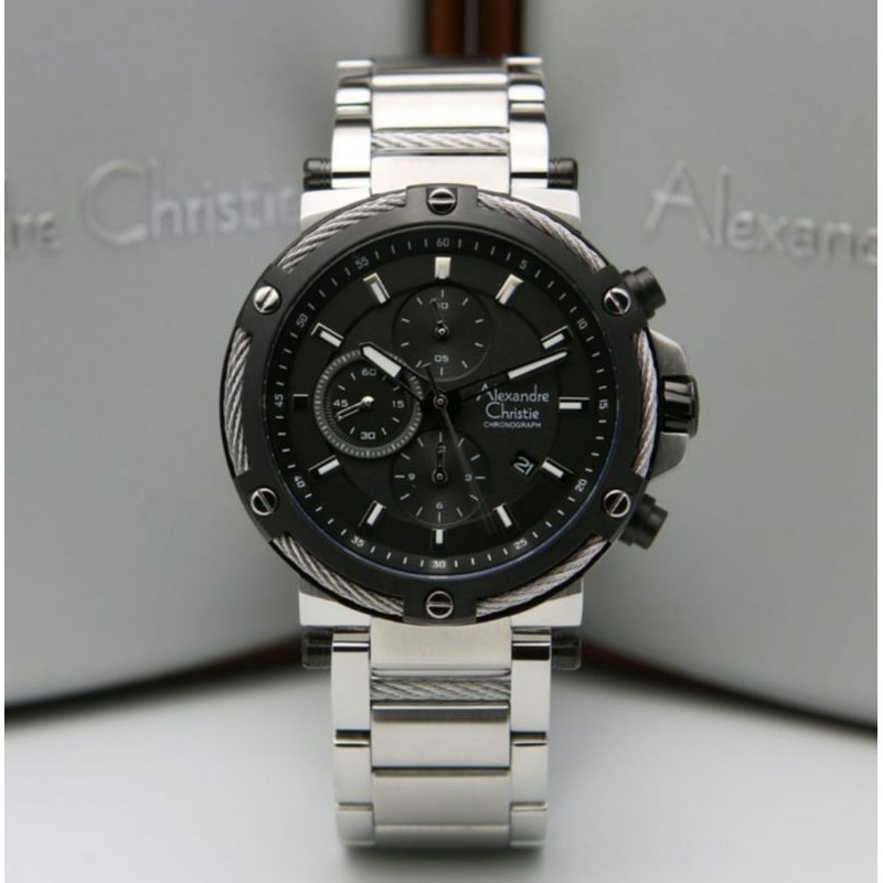 ALEXANDRE CHRISTIE AC 6561 SILVER BLACK AC6561 PRIA ORIGINAL