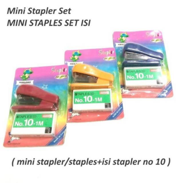 

Stapler Staples Steples Hekter Mini plastik peralatan kantor sekolah