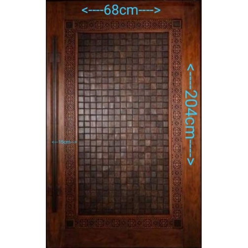 Pintu jati kupu tarung/pintu jati motif