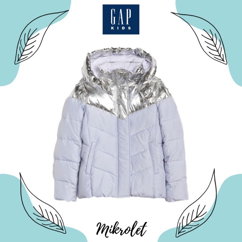 GAP Kids Jaket Anak Perempuan Jacket Ultra Max Down-Lilac Silver