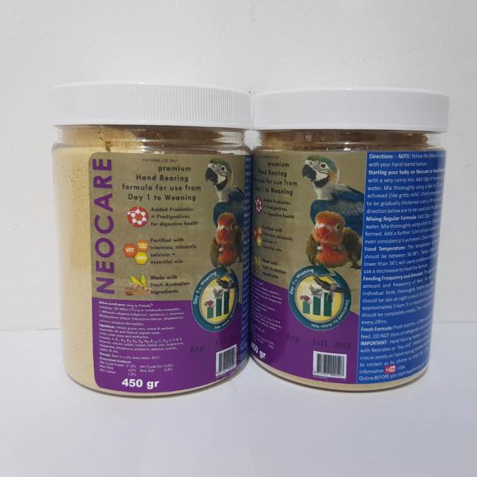 Neocare Vetafarm lolohan import dari Australia / serupa Kaytee - 450 gr