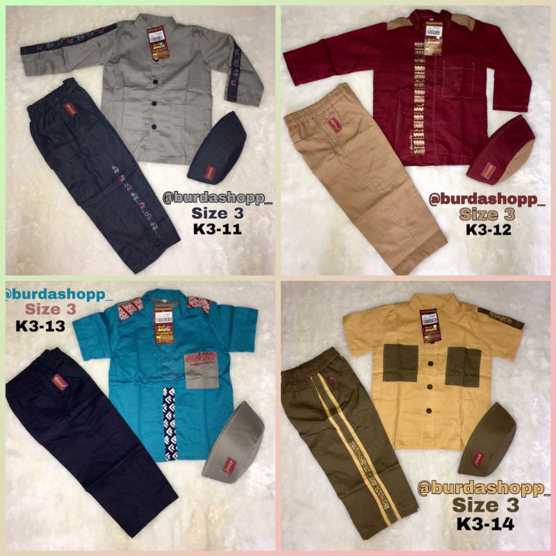BAJU MUSLIM DANNIS ANAK LAKI LAKI SIZE 3