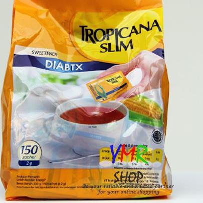 

Laris!! LR087 Gula Tropicana Slim Diabtx Sweetener Jagung Diabetes Diet 150 Sachet Halal