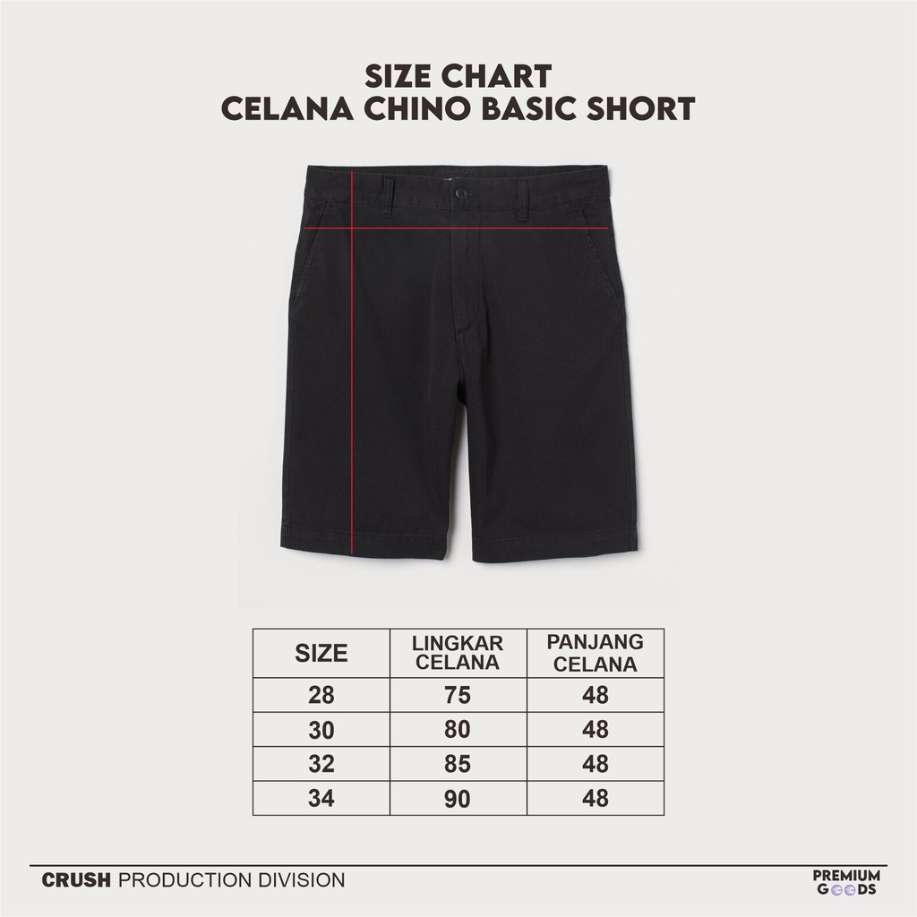 Celana Chino Pants Pendek Pria Basic Premium Edition