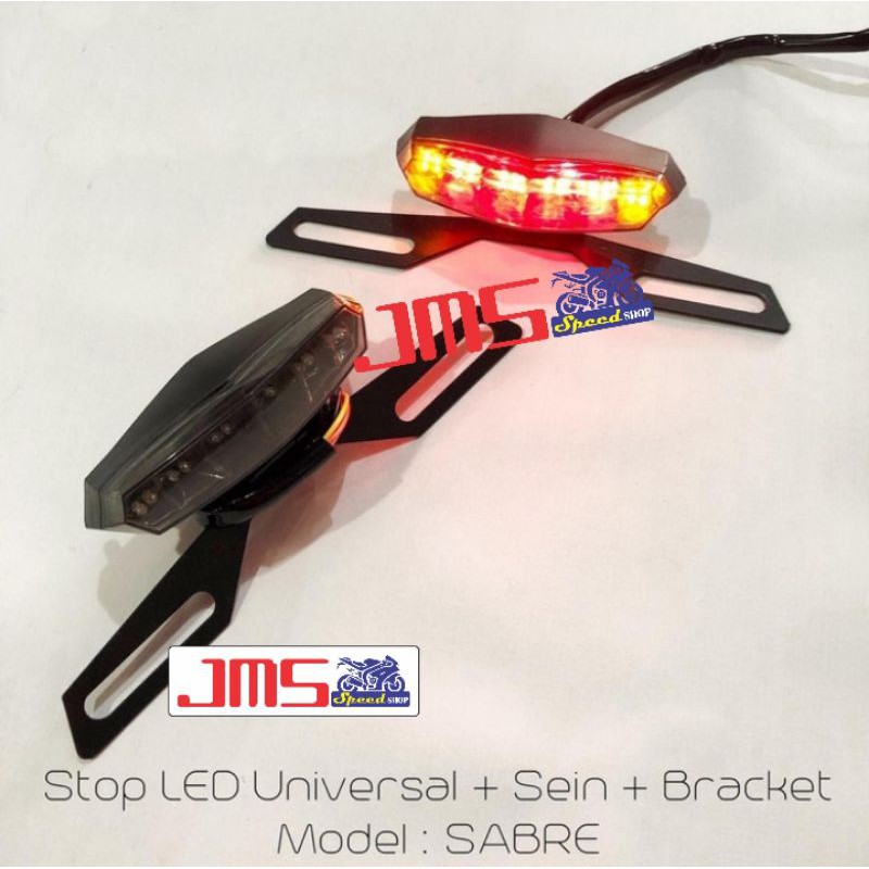 lampu plus breket dan lampu sen led universal rx-king byson tiger glpro mega pro r15 gsx vixion mx