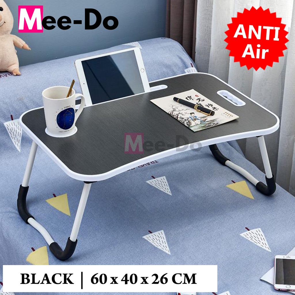 MEE DO Meja Lipat Laptop Belajar Anak Serbaguna Folding Table-MBL01 - BLACK