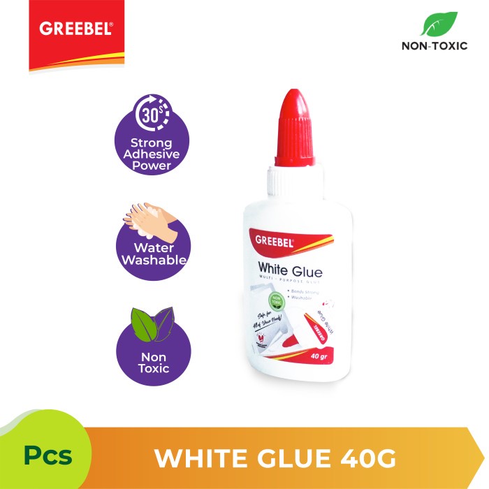 Lem Putih Greebel White Glue Multi Purpose Glue - 40gram.