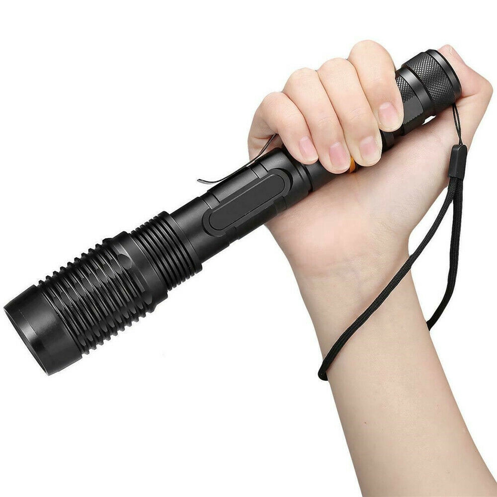 ✫〖ready to ship/COD〗✫ Senter Kepala LED 350000lm xml2-t6 Tactical Zoomable dengan Charger + Baterai