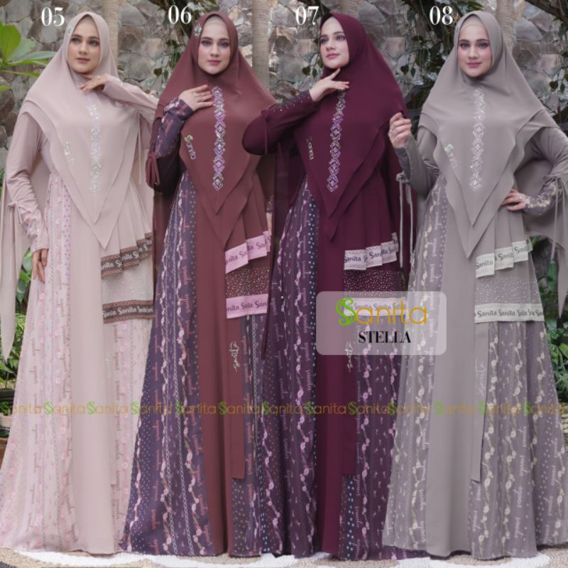 STELLA SYAR'I* ❤BY SANITA syar'i terbaru dan termurah