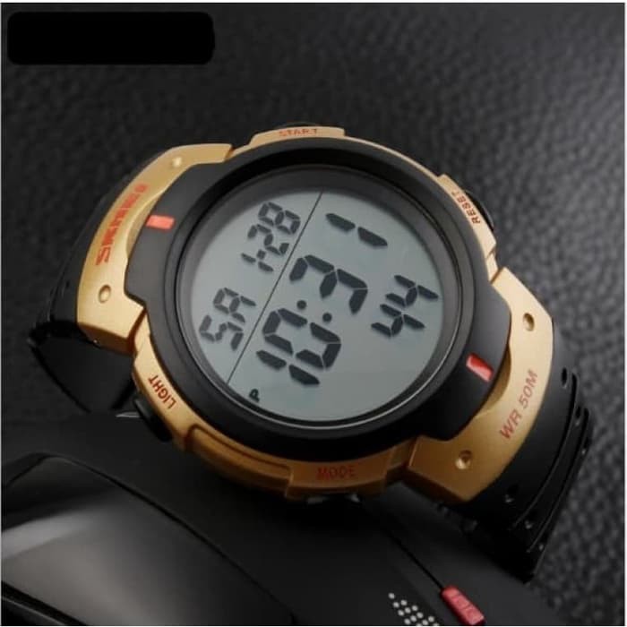 Jam Tangan Pria Fashion Casual Waterproof LED Digital Merk Skmei -
