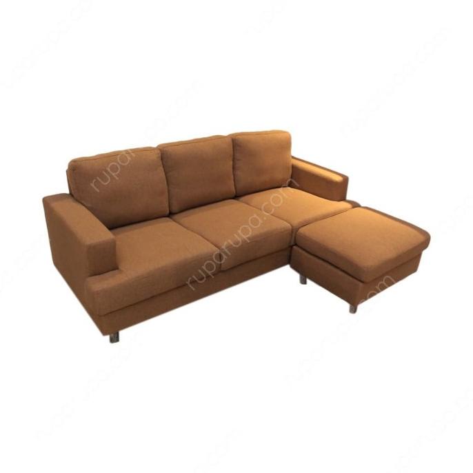 Xq382 Informa Carvel Sofa L 3 Dudukan & Ottoman Sofa Minimalis Storranita