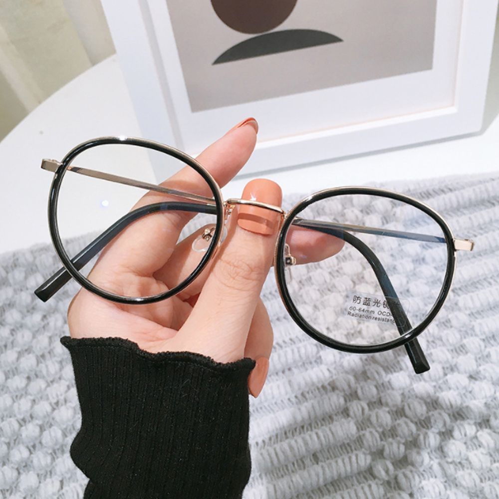 ROW Fashion Oversized Eyeglasses Portable Computer Goggles Anti-Blue Light Glasses Office Men Women Durable Eye Protection Ultra Light Frame