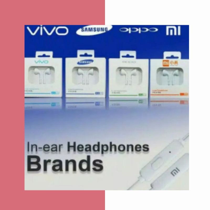 HEADSET/HANDSFREE BRANDED OPPO,SAMSUNG,XIAOMI,VIVO MH133 DUS BESAR