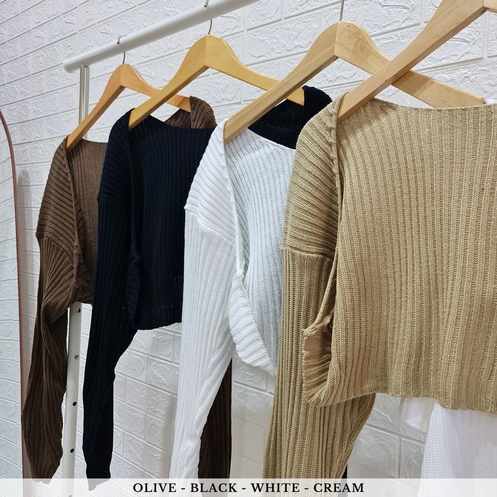 4302 riri crop knit cardigan outer