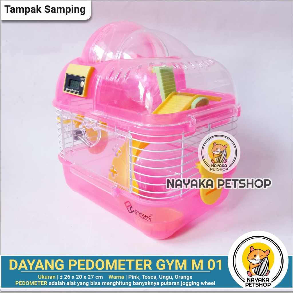 Dayang Pedometer Gym Cage M 01 Kandang Hamster Tingkat 2 Lantai