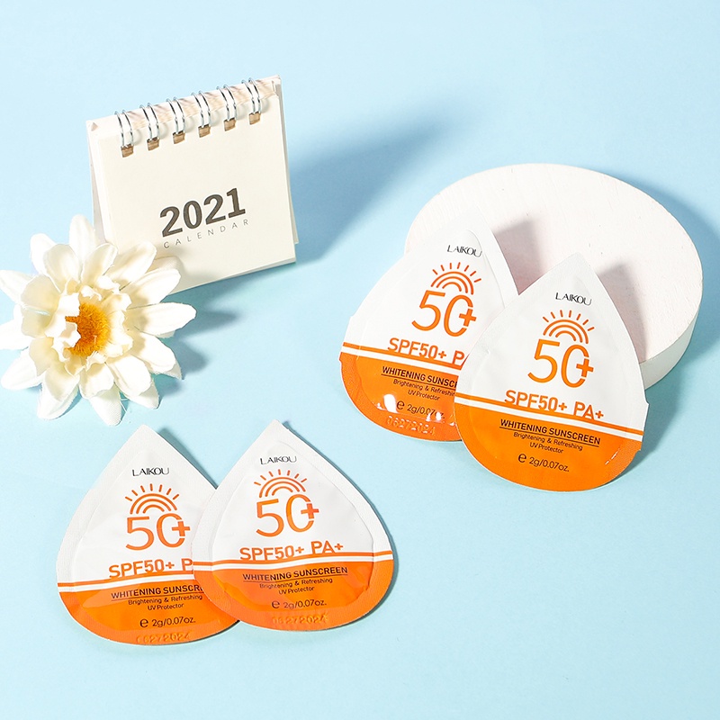 LAIKOU Sunscreen Pelindung UV Anti Air Sunblock Pemutih Wajah Dan Badan SPF50+ 2g