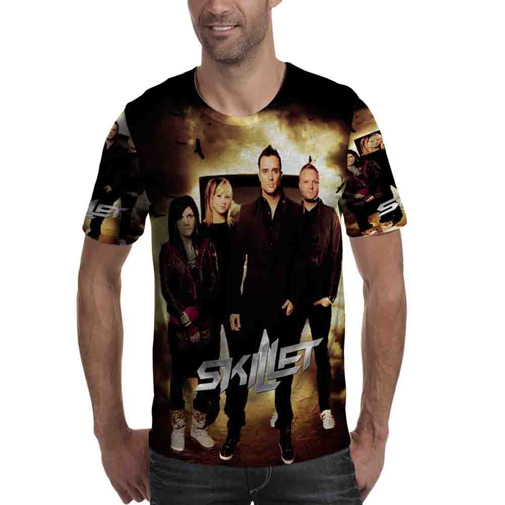 Tshirt Skillet Kaos Fullprint Bahan Polyester
