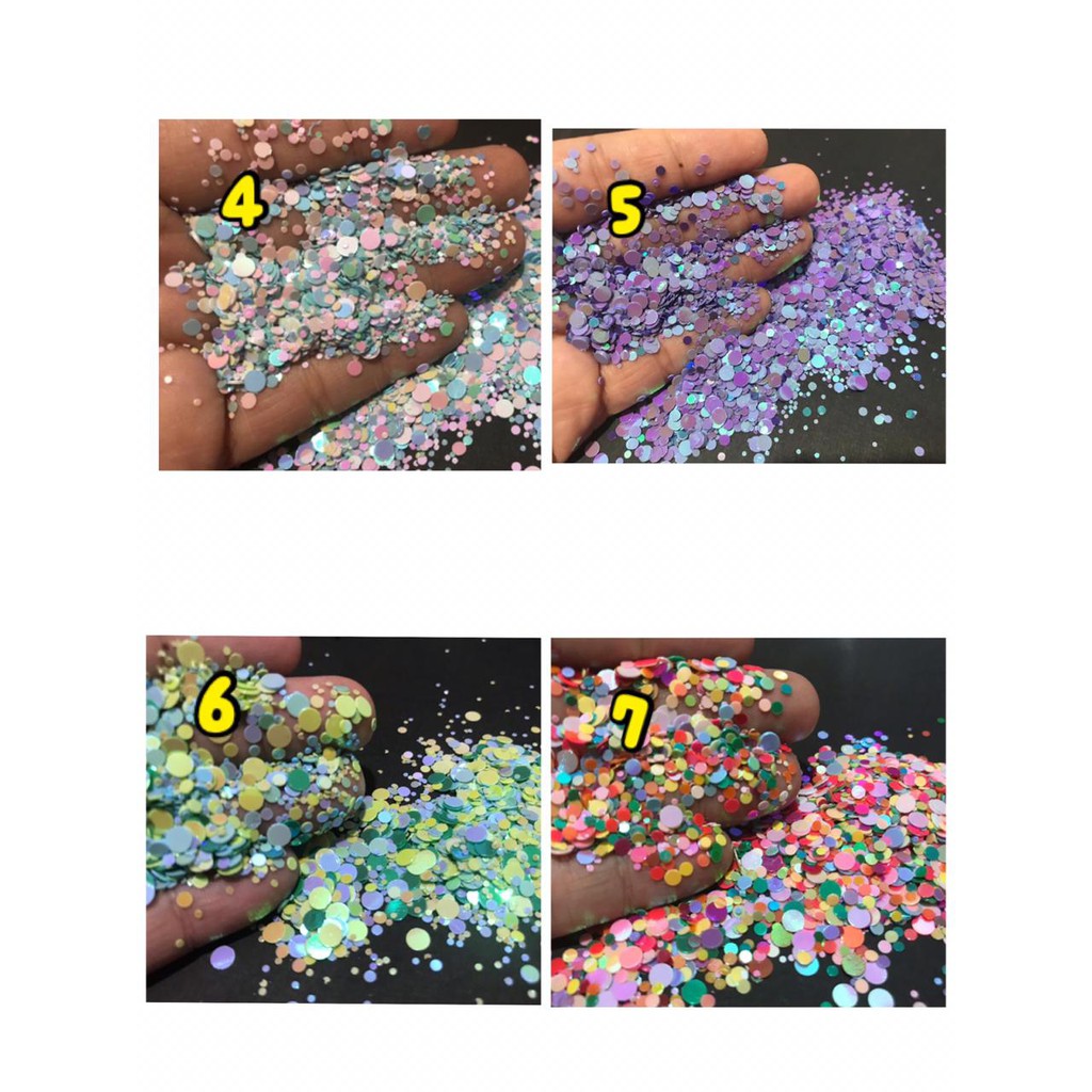 Rainbow round colour nailart scrapbooking craft clay resin