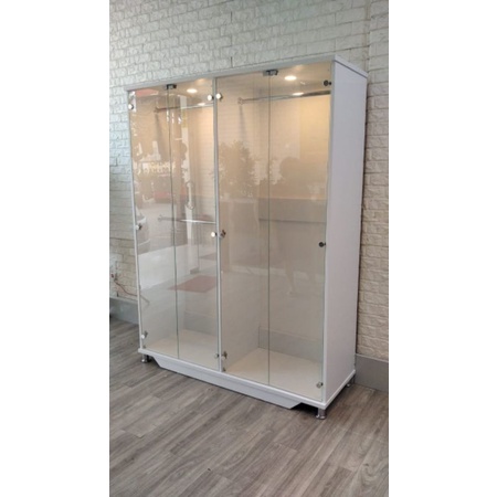 LEMARI GAMIS GANTUNG PINTU KACA