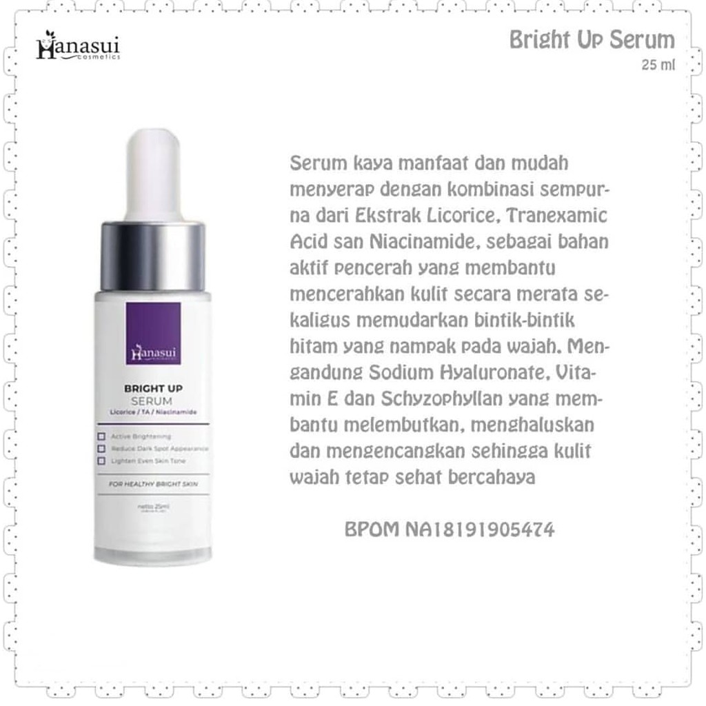 HANASUI Bright Up Serum 25ml