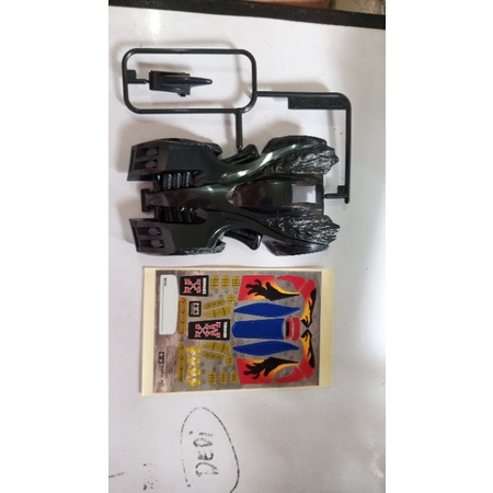 Body tamiya mini 4wd Gun blaster xto dan Tridagger wx cyclone magnum  body + decal