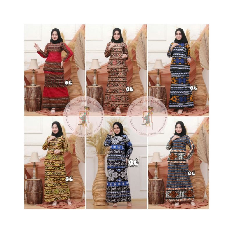 Setelan Batik Rok dan Blouse original modern/ RNB batik katun kerja kantor baju pns/ Batik Guru keki