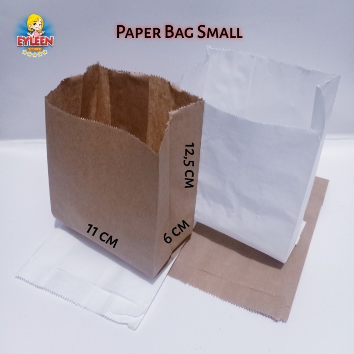 

NEW Paper Bag Small / Kantong Kertas S | Kantong Roti / Snack - Cokelat