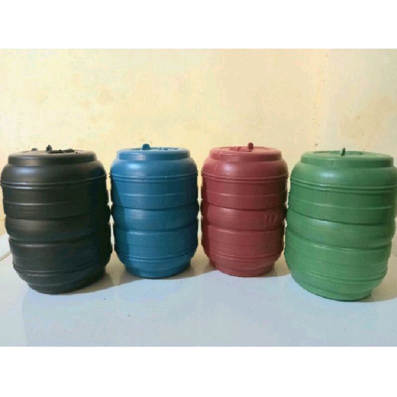 celengan plastik kecil model gentong isi 1 lusin 12 pcs