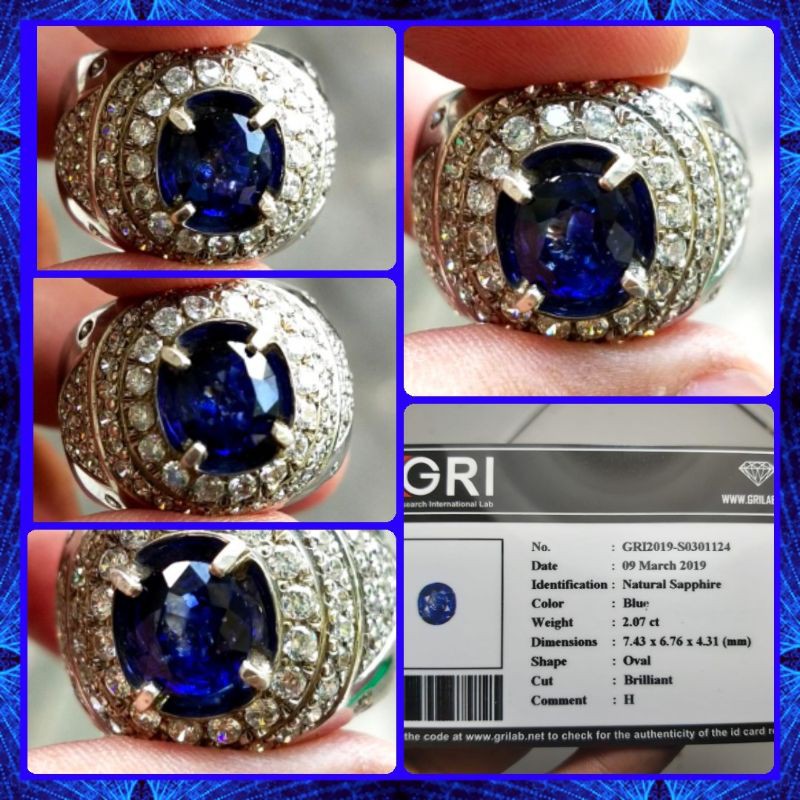 natural blue saphire