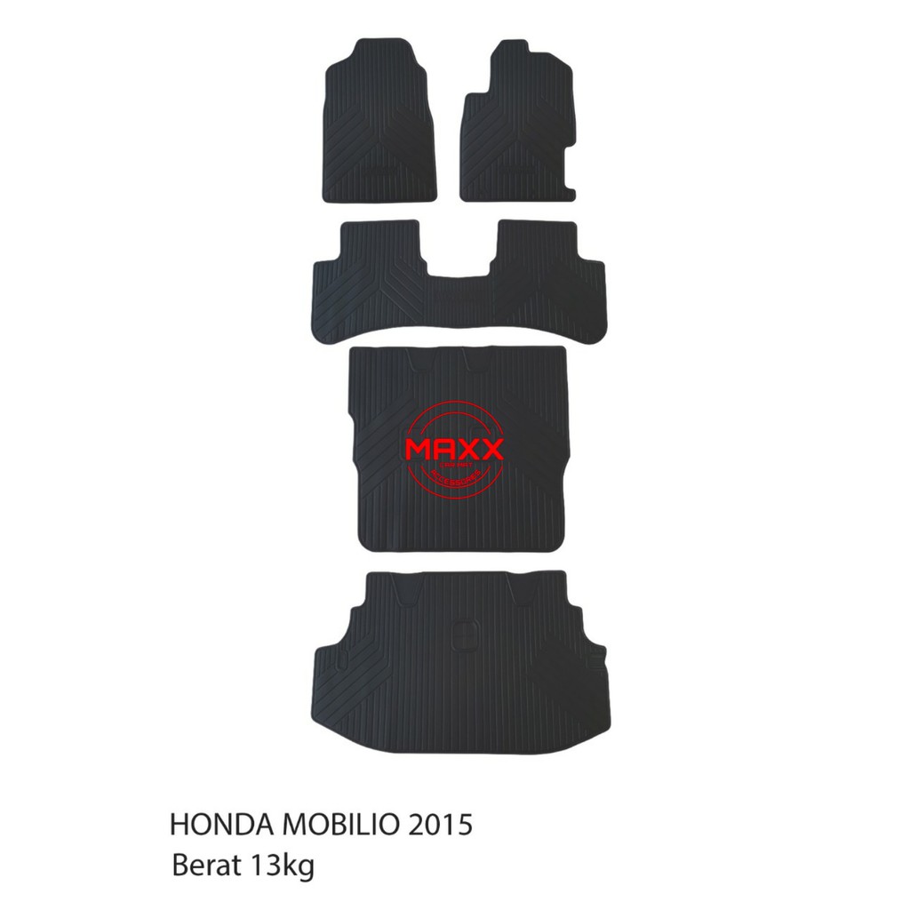 Karpet Mobil Logo-Karpet Karet Honda Mobilio 2015-2020 Full Set