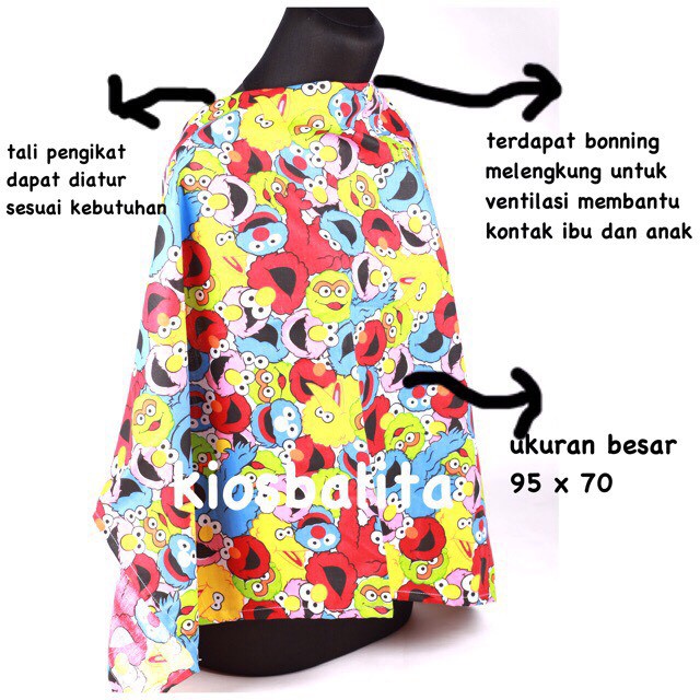 2IN1 APRON COVER MENYUSUI + COVER STROLLER / CELEMEK MENYUSUI ASI / NURSING COVER BABY MULTIFUNGSI