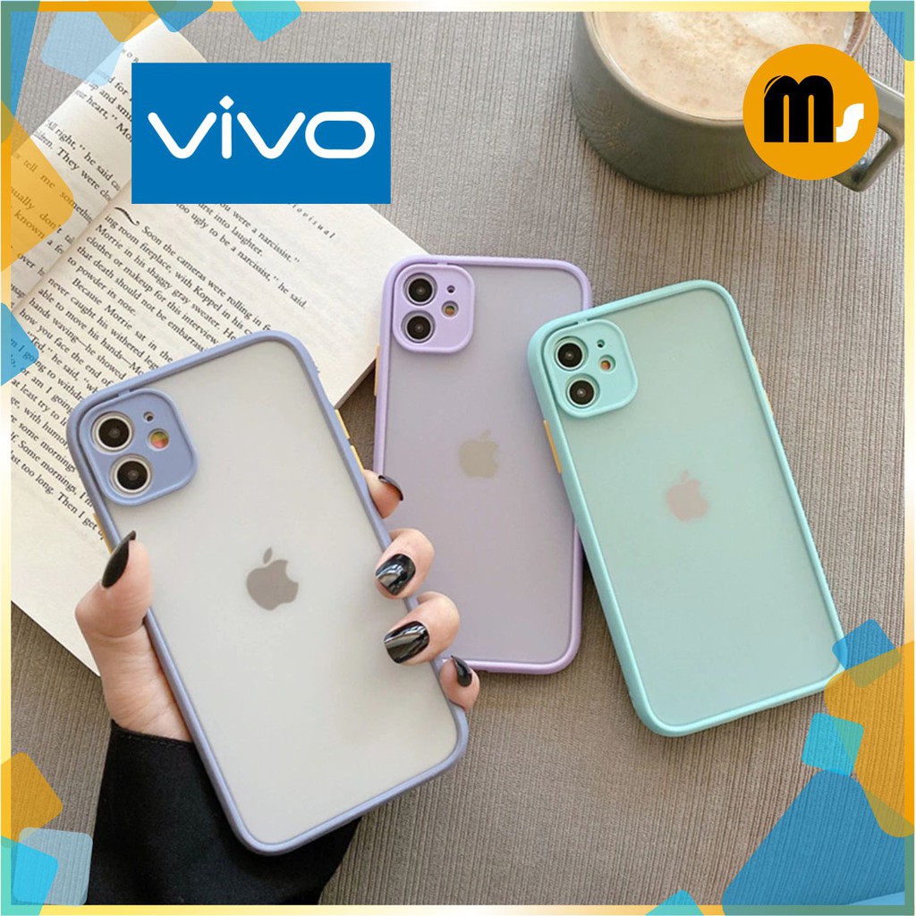 [MC] Case Vivo Y91 Y93 Y95 Y91C Y1S Y17 Y12 Y15 Y11 Y19 Y30 Y50 Y30i Y12S Y20 Y20S Y51 Y53S V15 V9 S1 V21 V20SE Softcase My Choice Macaron-4