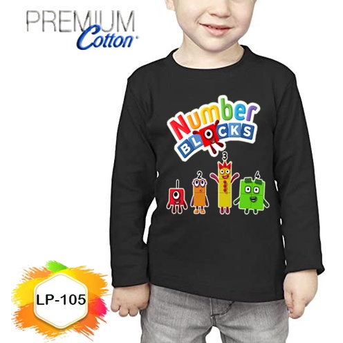 Baju Numberblocks Longsleeve Anak Premium Kaos #LP-105