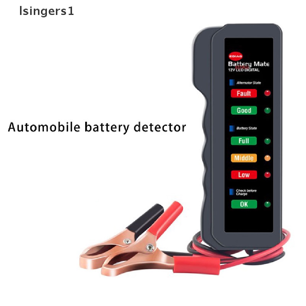 (lsingers1) Alat Tester Kerusakan Baterai Digital 12V Untuk Mobil / Motor